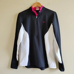 NIKE SPHERE DRY HALF‎ ZIP UP SWEATSHIRT HOODIE WOMENS SIZE L TALL COLOR BLOCK